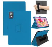 KZIOACSH Case for XPPen Magic Drawing Pad with Pencil Holder and Wrist Strap, Full Coverage Soft PU Leather Folding Stand Folio Anti-Drop Shockproof Rugged Protective Cover, Blue
