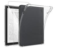 KZIOACSH Clear Case for Kobo Libra 2 7 Inch, [Reinforced Corners] Ultra Slim Shockproof Protective Case Flexible Soft TPU [Drop Protection] [Non-Slip] Skin Cover with 2 Tempered Glass,Transparent