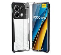 KZIOACSH Clear Case for Xiaomi Redmi Note 13 Pro 5G/POCO X6 5G, Transparent Hard PC Acrylic Back + Soft TPU Shockproof Bumper Cover Ultra Slim [Non-Yellowing] Back Shell with 2 Tempered Glass