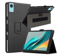 KZIOACSH for DOOGEE T36 12inch Case, Full Coverage PU Leather Folding Stand Folio Cover Auto Sleep/Wake Anti-Scratch Back Case with Pencil Holder and Wrist Strap,Black