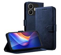 KZIOACSH PU Leather Case for TCL K70 4G/TCL K70 Power 4G, Full Protection Magnetic Closure Book Flip Folio Ultra Slim Inner TPU Wallet Bumper Cover with Money Card Holder & Kickstand,Blue