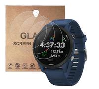 KZIOACSH Screen Protector for Garmin Forerunner 255/255 Music, 3 Pack 9H Hardness HD Clear Anti-Scratch Tempered Glass Film Ultra-Thin 2.5D Round Edge Anti-Fingerprint Bubble-Free Protective Film