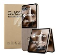 KZIOACSH Screen Protector for Motorola Razr 60 Ultra, 2+2 Pack 9H Hardness Scratch Resistant Protective Exterior Tempered Glass Film HD Clear Bubble Free Screen Guard with Camera Lens Protector
