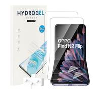 KZIOACSH Screen Protector for OPPO Find N2 Flip, 2 Pack 3D Curved Edge HD Clarity Soft TPU Screen Protector [Not Glass] Scratchproof Bubble Free [Fingerprint Unlocking] Protective Cover Film