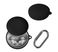 KZIOACSH Silicone Case for Anker soundcore sleep A20, Ultra Slim Anti-Scratch Anti-Lost Protective Earbuds Case Lightweight Washable Sumdge-Proof Earphone Skin Cover with Carabiner, Black