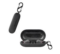 KZIOACSH Silicone Case for Anker soundcore V30i, Ultra Slim Anti-Scratch Anti-Lost Protective Earbuds Case Lightweight Washable Sumdge-Proof Earphone Skin Cover with Carabiner, Black