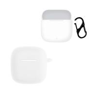 KZIOACSH Silicone Case for Huawei Freebuds SE 3/Huawei Freebuds SE 2, Ultra Slim Anti-Scratch Anti-Lost Protective Lightweight Washable Sumdge-Proof Earphone Skin Cover with Carabiner, White