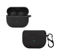 KZIOACSH Silicone Case for Jabra Elite 8 Active Gen 2/Jabra Elite 10 Gen 2, Ultra Slim Anti-Scratch Anti-Lost Lightweight Washable Sumdge-Proof Earphone Skin Cover with Carabiner, Black