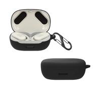 KZIOACSH Silicone Case for JBL Endurance Peak 3/Endurance Peak 2, Ultra Slim Anti-Scratch Anti-Lost Protective Earbuds Case Lightweight Washable Sumdge-Proof Earphone Skin Cover with Carabiner, Black
