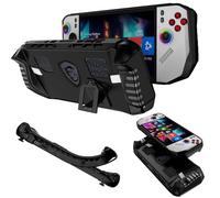 KZIOACSH Silicone Case for MSI Claw A8 BZ2EM with Kicstand, Full Protection Lightweight Shock-Absorption Soft TPU Anti-Fingerprint Anti-Scratch Gaming Console Protective Rugged Skin Cover,Black