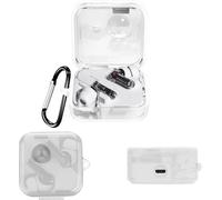 KZIOACSH Silicone Case for Nothing Ear 2024/Nothing Ear 3 with Carabiner, Ultra Slim Anti-Scratch Washable Sumdge-Proof Shockproof Protective Soft Earbuds Skin Cover,Clear