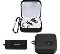 KZIOACSH Silicone Case for Nothing Ear 2024/Nothing Ear 3 with Carabiner, Ultra Slim Anti-Scratch Washable Sumdge-Proof Shockproof Protective Soft Earbuds Skin Cover,Black