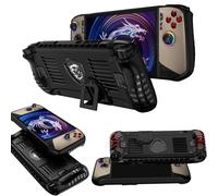 KZIOACSH Silicone Protective Case for MSI Claw 8 AI+/MSI Claw 8 AI Plus, Full Protection Shock-Absorption Soft Ultra-thin Anti-Scratch Rugged Bumper Non-Slip Game Console Cover with Kicstand, Black