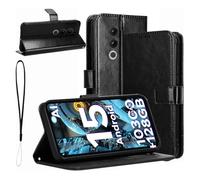 KZIOACSH Wallet Case for Doogee blade 20/Blade 20 Turbo 5G, Full Protection Magnetic Closure Book Flip Folio PU Leather Ultra Slim Inner TPU Bumper Cover with Money Card Holder & Kickstand,Black