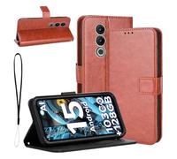 KZIOACSH Wallet Case for Doogee blade 20/Blade 20 Turbo 5G, Full Protection Magnetic Closure Book Flip Folio PU Leather Ultra Slim Inner TPU Bumper Cover with Money Card Holder & Kickstand,Brown