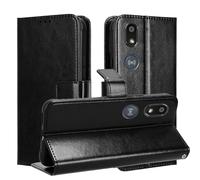 KZIOACSH Wallet Case for Doro 8050/8050 Plus, Full Protection Magnetic Closure Book Flip Folio PU Leather Case Ultra Slim Inner TPU Protective Bumper Cover with Money Card Holder & Kickstand,Black