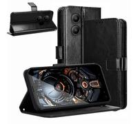 KZIOACSH Wallet Case for OSCAL Marine 2, Full Protection Magnetic Closure Book Flip Folio PU Leather Ultra Slim Inner TPU Bumper Cover with Money Card Holder & Kickstand for OSCAL Marine 2,Black