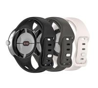 KZIOACSH Watch Strap for Google Pixel Watch 3 41mm/Watch 2/Watch 1, 3 Pack Soft Silicone Sport Strap Adjustable Waterproof Replacement Watch Band Lightweight Quick Release Fitness Wrist Band