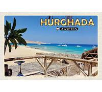 KZIWQ Curved Hurghada Egypt Giftun National Park Metal Sign Decorative Tin Sign 20x30cm