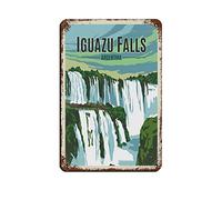 KZIWQ Metal Sign Iguazu Falls Argentina Retro Decor Art Sign Home Kitchen Bar Cafe Club Cave Wall Decor Vintage Travel Tin Sign 20x30cm