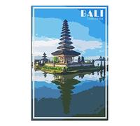 KZIWQ Metal Tin Sign Bali Indonesia Tin Sign Vintage Rustic Decor Cave Coffee Shop Bar Bedroom Home Wall Decor Nostalgic Tin Sign 30x40cm