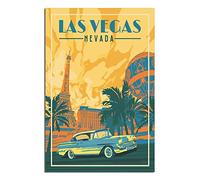 KZIWQ Metal Tin Sign Las Vegas Nevada Tin Sign Travel Vintage Art Wall Decoration Sign Home Kitchen Bar Patio Cave Funny Decoration 15x30cm