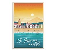 KZIWQ Metal Tin Sign St Jean De Luz Retro Decor Art Sign Home Kitchen Bar Cafe Club Cave Wall Decor Vintage Travel Sign 20x30cm