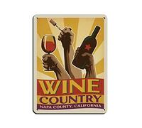 KZIWQ Napa County Wine Country Vintage Travel Poster Tin Sign Vintage Metal Pub Club Cafe Bar Home Wall Art Decoration Poster Retro 20x30cm