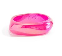 KZL Chunky Resin Acrylic Bangle Bracelet Iridescent Rainbow Glossy Geometric Statement Cuff Jewelry for Women Daily Party Beach Vacation Wear, 6 cm, Resin, Agate