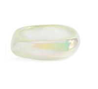 KZL Chunky Resin Acrylic Bangle Bracelet Iridescent Rainbow Glossy Geometric Statement Cuff Jewelry for Women Daily Party Beach Vacation Wear, 6 cm, Resin, Agate