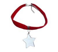 KZL Halloween Red Black Velvet Choker Necklace for Women Gothic Bat Skull Star Snowflake Pendant Necklace Christmas Halloween Theme Costume Praty Jewelry Festival Gifts, Acrylic, Agate