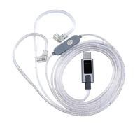 KZM2 Two Mic Silver Plated Cable Headphone Cord Type C Upgrade Cable upgrade the cable built into the EQ switch for customizable sound