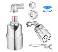 Kznifmk 1/2inch 3/4inch 1inch Automatic Float Valve, 304 Stainless Steel Fully Automatic Water Level Control Float Valve, 1 Set