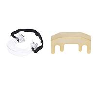 Kznifmk 1 Pcs Metal Violin Quiet Practice Mute-Golden & 1 Pcs 1/2 4/4 Violin Bow Straighten Collimator Corrector Tool Guide