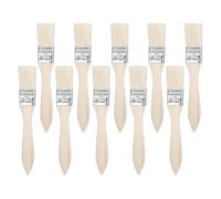Kznifmk 10 Pack Paint Brushes, Paint Brush Chip Paint Brush Flat Wooden Handle Paintbrush for Home DIY Woodworking Wall Corner