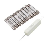 Kznifmk 10 Pieces 6mmx30mm 20A Faset-Blow Ceramic Fuse Link 500V & 10 Pcs 1K Ohm 5% Ceramic Cement Power Resistor 10W Watt