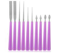 Kznifmk 10 Pieces Bead Reamer Tools Set for Jewelry Making Pointed Bead Reamer Beading Tools Bead Hole Enlarger Tool Set Kit for DIY