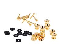 Kznifmk 10 Pieces Guitar non-slip Strap Buckle Locking Buckle in Metal Strap Fastening for and Acoustic Electric Guitar-Golden