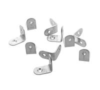 Kznifmk 10 Pieces Stainless Steel Round Corner Angle Iron Shelves Two Holes 25 X 25 X 1.5 Mm