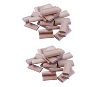 Kznifmk 100 Pieces of 10mm Domino Wooden Dowel Connectors, Beech Wood Plugs, Woodworking Furniture Splicing Connectors