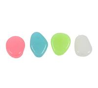 Kznifmk 100Pcs Glow In The Dark Stones Rock Aquarium Fish Tank Garden Walk Decor,Colorful