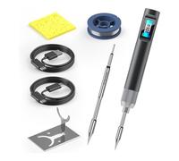 Kznifmk 100W High Power Mini Soldering Iron,USB Soldering Iron, Soldering Iron Accurate 60-450°C, Welding Pen 2S Fast Heating