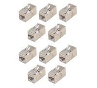 Kznifmk 10PCS Pass Through Gigabit Ethernet Cat6a RJ45 T568B Jacks Toolless Network Modules Shielded LAN Connector Socket