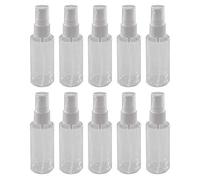 Kznifmk 10Pcs Transparent Empty Bottles 2 Oz Plastic Mini Refillable Container Empty Cosmetic Containers