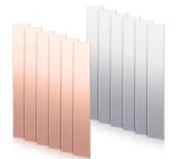 Kznifmk 12 Pcs Pure Copper Zinc Anode Sheet 99.9% High Purity Copper Zinc Electrode Strips 0.04 Inch X 0.98 Inch X 5.98 Inch