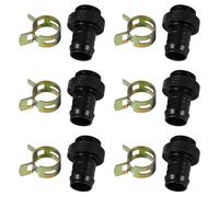 Kznifmk 12Pcs Barb Fitting Computer Water Cooling Radiator Copper Heatsinks Cooler Clamp for 3/8 Inch Id Tubing G1/4 Chromed del