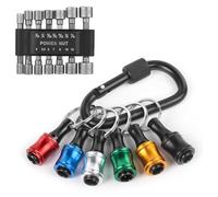 Kznifmk 14pcs Power Nuts Driver Drill Bit Tools Set Metric Socket Wrench Screw 1/4 Inch Driver Hex Keys, and 6pcs 1/4 Inch Hex Replacement