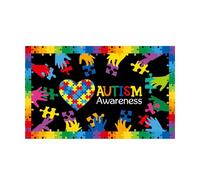 Kznifmk 180X115cm Photography Background Fabric World Autism Day Banner Background Decor Scene Setup Background Fabric