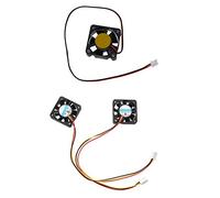 Kznifmk 1pc 30mm x 30mm x 10mm 2Pin DC 12V Sleeve Bearing 6000RPM Cooling Fan & 2 Pcs 3 Pin 40mm Square PC Computer Cooling Fan