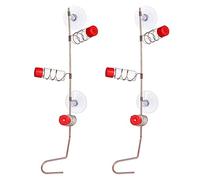 Kznifmk 2 Pack Window Bird Feeder Suction Cups Copper Wire Birds Feeder Bird Water Feeder with Plastic Bottles